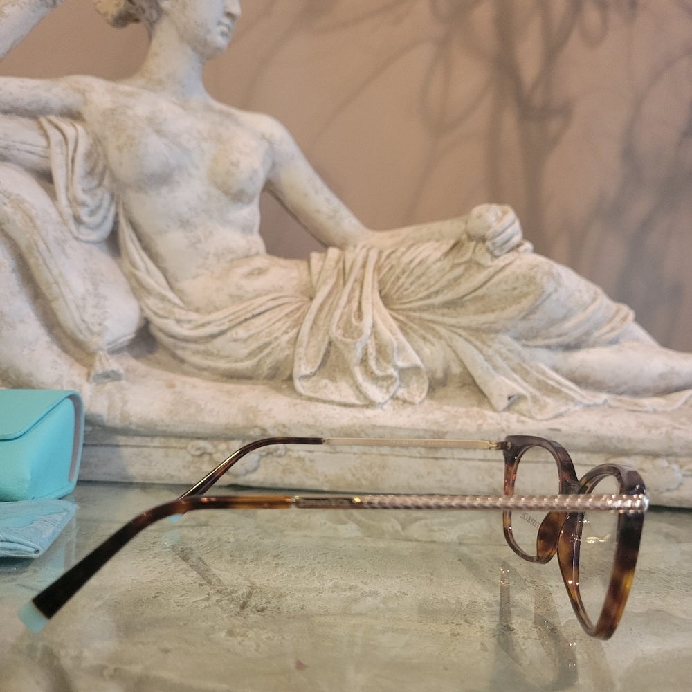 Tiffany & Co TF2194 Perscription Frames Only Havanah Gold Luxury Designer #95 - Picture 6 of 16